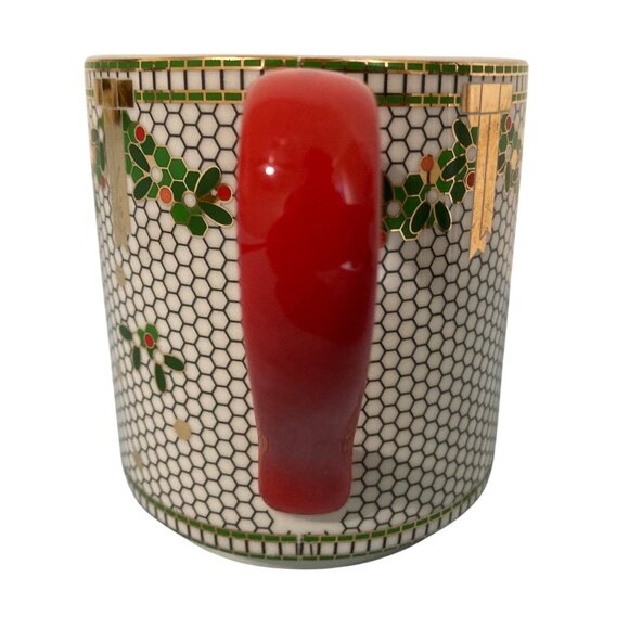 Anthropologie Festive Bistro Tile Mug Monogram Letter "S" - Picture 4 of 7